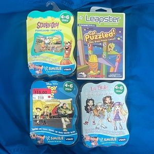 Bundle of 4 learning videos for kids( ages 4-8) Scooby Doo, Disney Pixar, + more